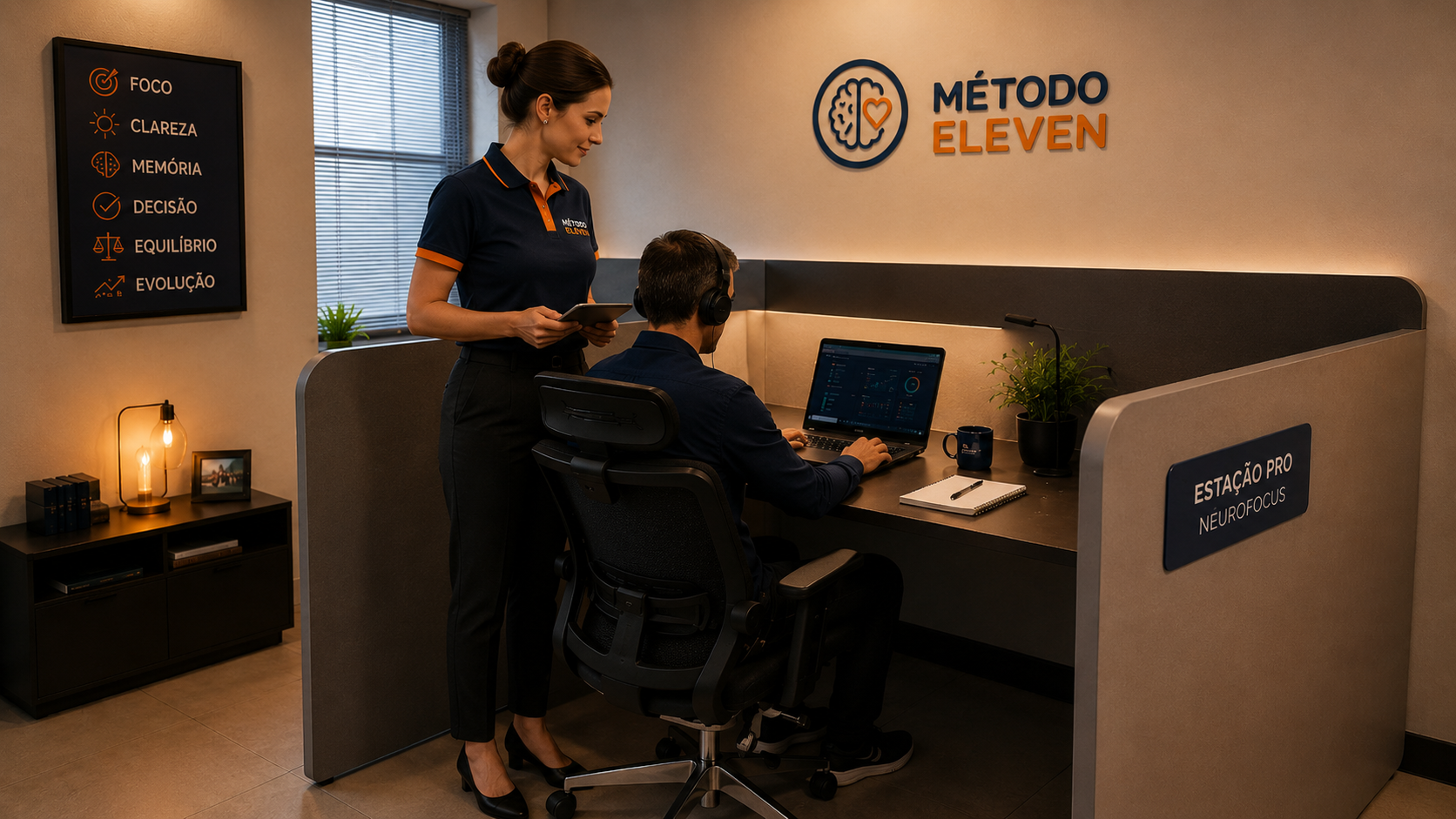 Hub Eleven Pro · Espaço individual de neuroaprendizagem para adultos de alta performance